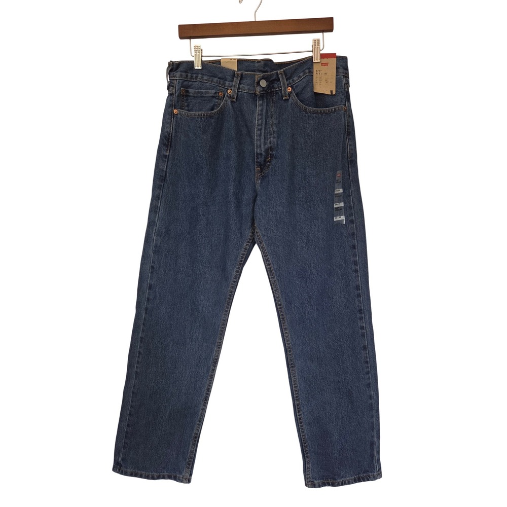 Levi's Jeans 505 Regular Fit Straight Leg Mens 34x29 Blue NWT $74.95 005054891